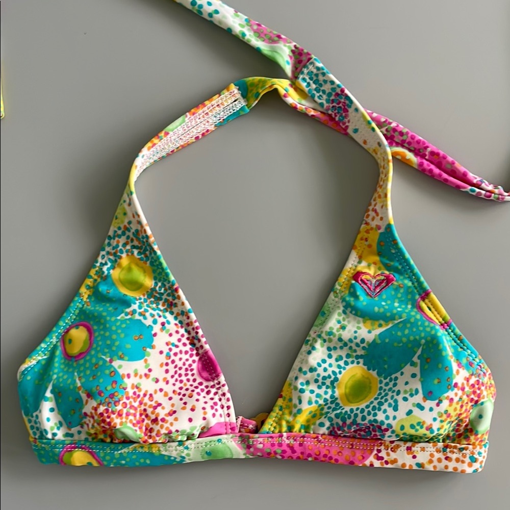 Vintage Roxy Colorful Halter Bikini Top